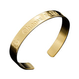 VishowCo Personalised Stainless Steel Name Bangle Bracelet