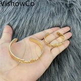 VishowCo Name Bracelet Personalized Stainless Steel Nameplate Bracelets