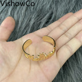 VishowCo Name Bracelet Personalized Stainless Steel Nameplate Bracelets