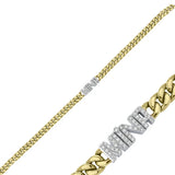 VishowCo Name Bracelet 8mm Cuban Chain Personalized Diamond Name Bracelet