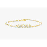 Personalized Name Bracelet Stainless Steel Chain 9mm Zircon Women