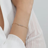 Personalized Name Bracelet Stainless Steel Chain 9mm Zircon Women