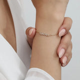 Personalized Name Bracelet Stainless Steel Chain 9mm Zircon Women