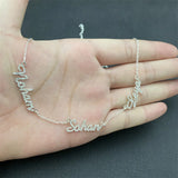 VishowCo Name Necklace Personalized Diamond Pendant Necklace