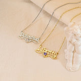VishowCo Name Necklace Personalized Gift for Mom Birthday