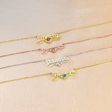 VishowCo Name Necklace Personalized Gift for Mom Birthday