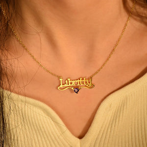 VishowCo Name Necklace Personalized Gift for Mom Birthday