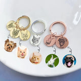 VishowCo Dog Keychain - Personalized Pet Portrait Gift
