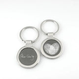 Engraved Fingerprint Rectangle Keychain Memorial Keychain