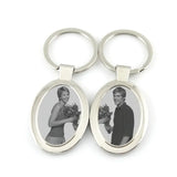 Engraved Fingerprint Rectangle Keychain Memorial Keychain
