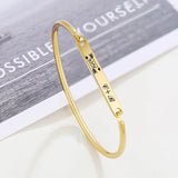 VishowCo Stainless Bangle Personalized Jewellery Gift