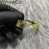 VishowCo Nameplate Cuff Bracelet Personalized Stainless Steel Jewelry
