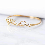 Custom Name Bangle Stainless Steel Bracelet