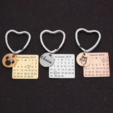 VishowCo Calendar Keychain Anniversary Date Wedding Favours Keychain