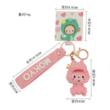 Crown Monkey Cartoon Keychain Schoolbag Pendant Car Key Holder