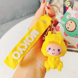 Crown Monkey Cartoon Keychain Schoolbag Pendant Car Key Holder