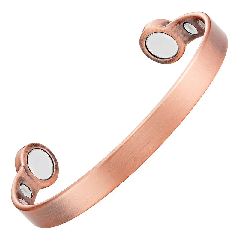 Pure Copper Magnetic Bangle Cuff Therapy Magnets Antique Bracelet