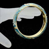 Epoxy Pattern Copper Bracelet for Women
