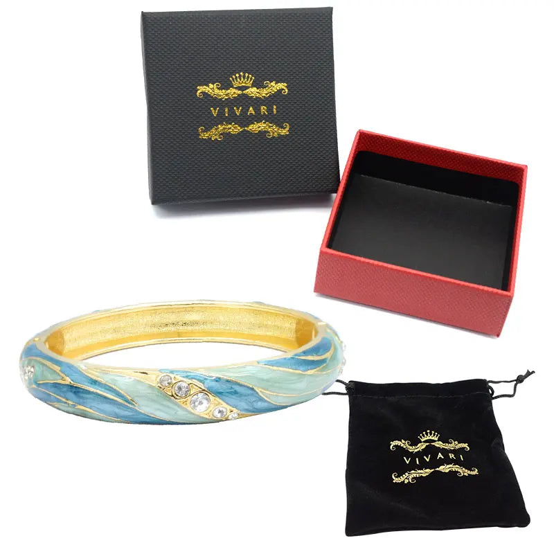 Epoxy Pattern Copper Bracelet for Women