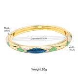 Colorful Pattern Epoxy Copper Bracelet