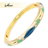 Colorful Pattern Epoxy Copper Bracelet