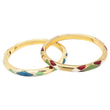Colorful Pattern Epoxy Copper Bracelet