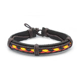 Adjustable Men's Vintage Leather Beads Bracelet Wristband