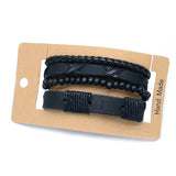 Men's Multilayer Leather Bracelet Punk Wristband