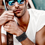 Men's Multilayer Leather Bracelet Punk Wristband