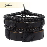 Men's Multilayer Leather Bracelet Punk Wristband