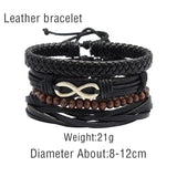 Men's Vintage Multi-layer Leather Bead Bracelet Wristband