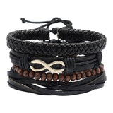 Men's Vintage Multi-layer Leather Bead Bracelet Wristband