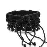 Adjustable Men's Retro Skull Beaded Bracelet Wrist Strap