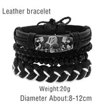 Adjustable Men's Retro Skull Beaded Bracelet Wrist Strap