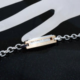 Charm Love Women Rose Bracelet Stainless Steel Chain with Lobster Clasp