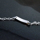 Charm Love Women Rose Bracelet Stainless Steel Chain with Lobster Clasp