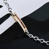 Charm Love Women Rose Bracelet Stainless Steel Chain with Lobster Clasp