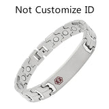 Medical Alert ID Men's Health Magnetic Bracelets Engraving