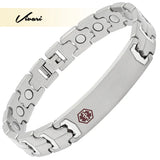 Medical Alert ID Men's Health Magnetic Bracelets Engraving