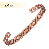 Lady Copper Magnetic Bracelet with Cross and Oval Pattern Health Jewelry