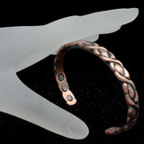 Lady Copper Magnetic Bracelet with Cross and Oval Pattern Health Jewelry