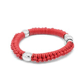 Men's Leather Bracelet Stainless Steel Charm Buckle Bracelet