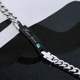 Romantic Love Bracelet Stainless Steel Women Men Jewelry Bangle Gift Wristband