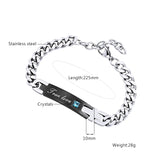 Romantic Love Bracelet Stainless Steel Women Men Jewelry Bangle Gift Wristband