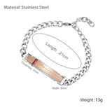 Women Red Crystal Bracelet Silver Bangle Gift Wristband Charm
