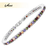 Colorful Natural Crystal Copper Bracelet for Women