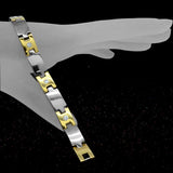 Titanium Crystal Charm Bracelet Silver