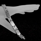 Titanium Crystal Charm Bracelet Silver