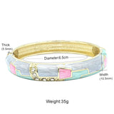 Copper Colourful Bracelet with Crystal Stone for Women