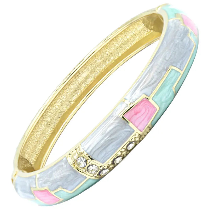 Copper Colourful Bracelet with Crystal Stone for Women